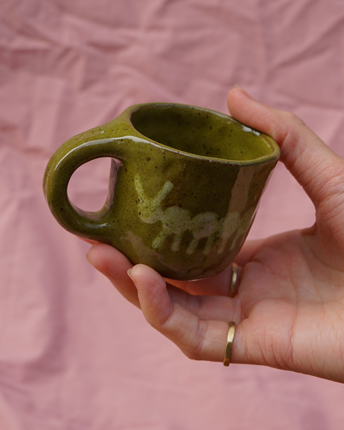 Olive Caterpillar Tiny Mug