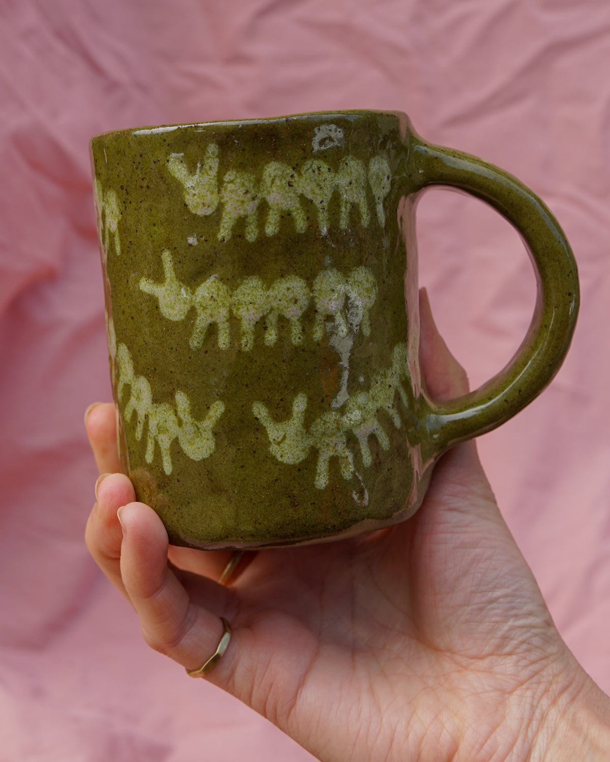 Olive Green Bug Mug