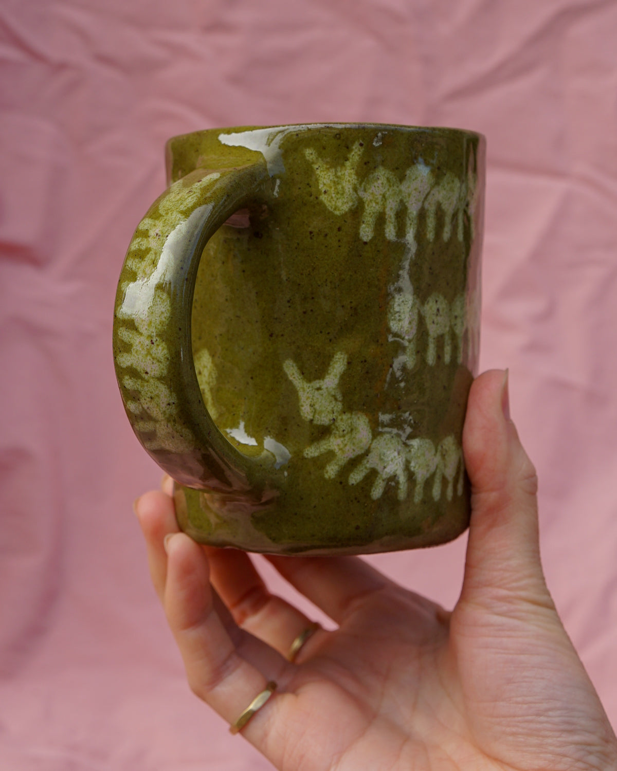 Olive Green Bug Mug