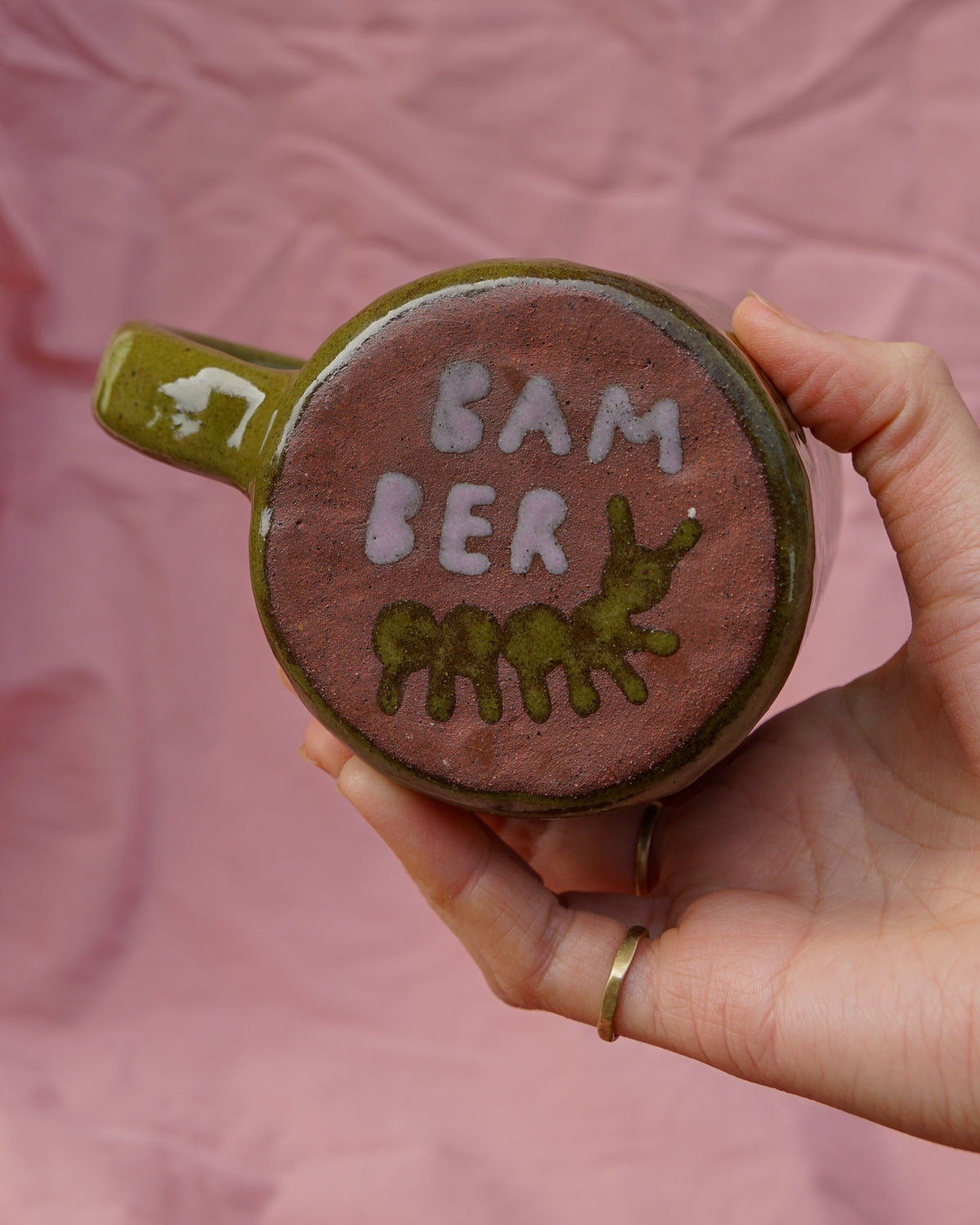 Olive Green Bug Mug