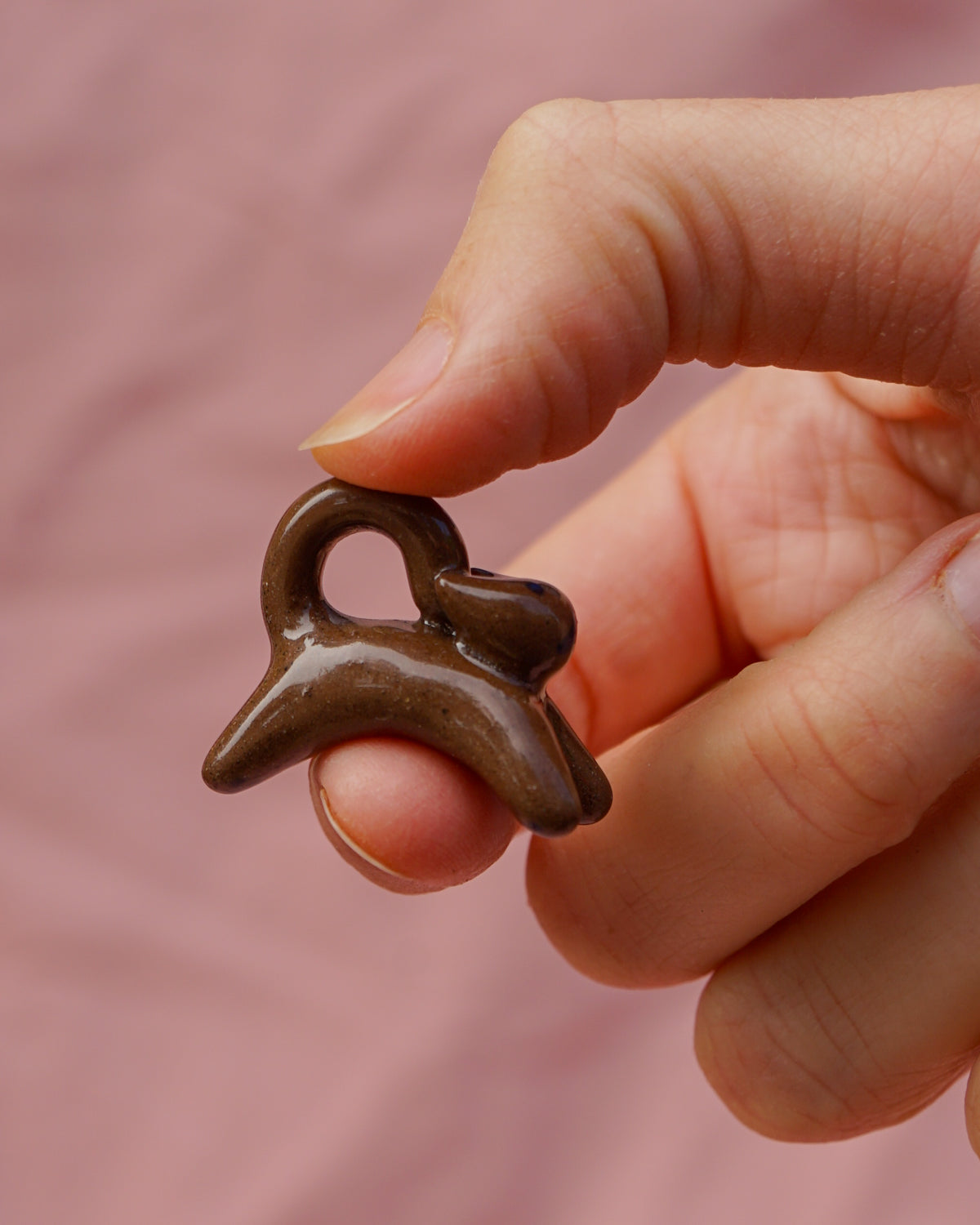 Terracotta Tiny Cat Charm