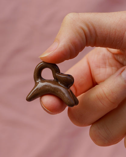 Terracotta Tiny Cat Charm