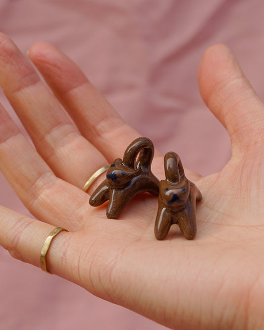Terracotta Tiny Cat Charm