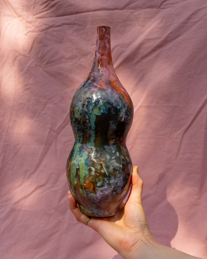 Big multicolour sculptural vase