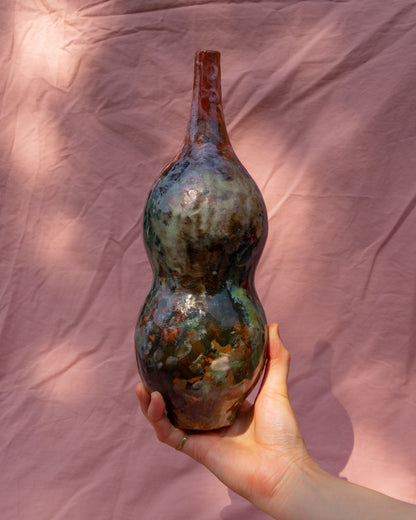 Big multicolour sculptural vase
