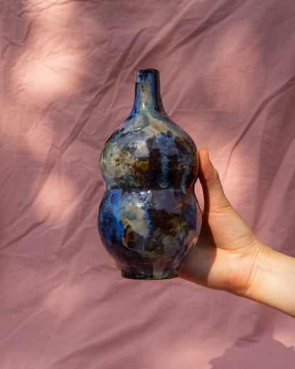 Small multicolour sculptural vase