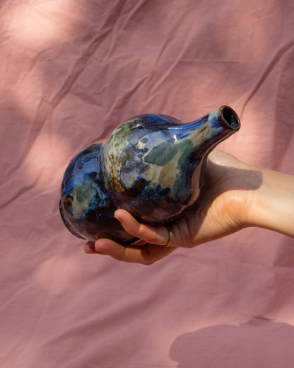 Small multicolour sculptural vase