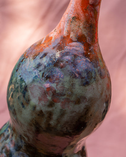 Big multicolour sculptural vase