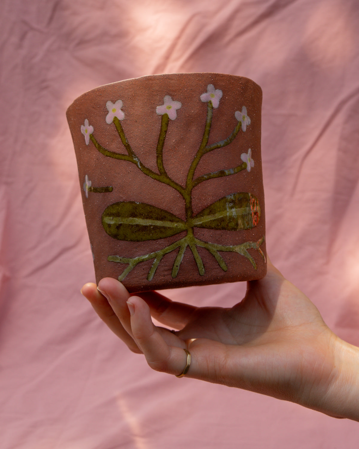 Terracotta Flowers Plant Pot