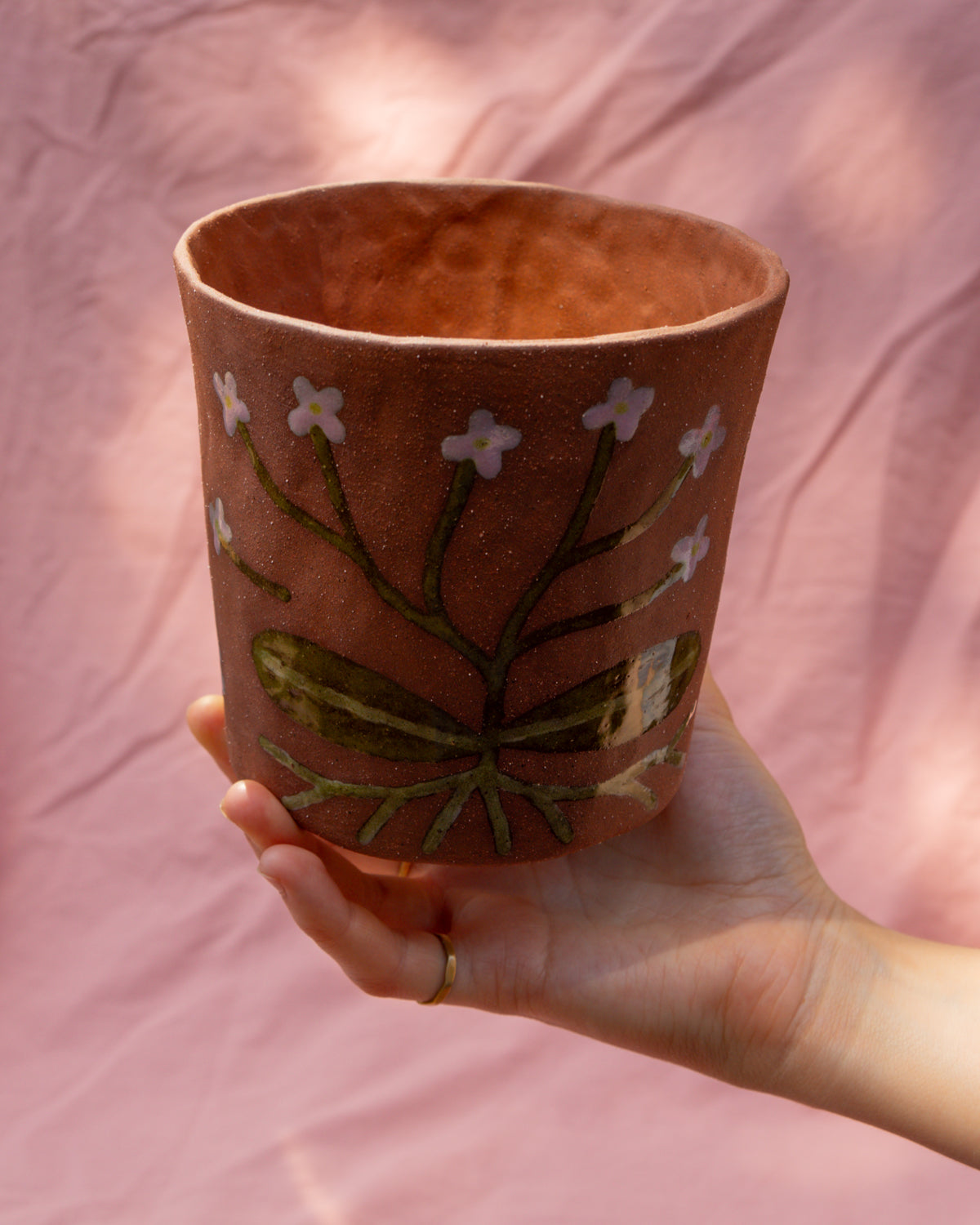 Terracotta Flowers Plant Pot