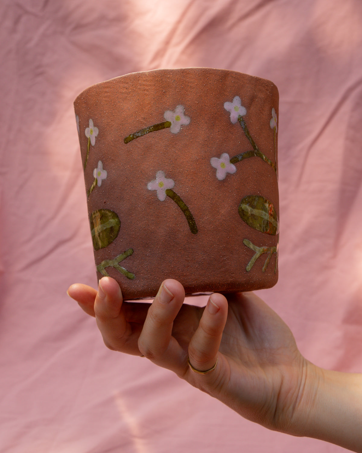 Terracotta Flowers Plant Pot