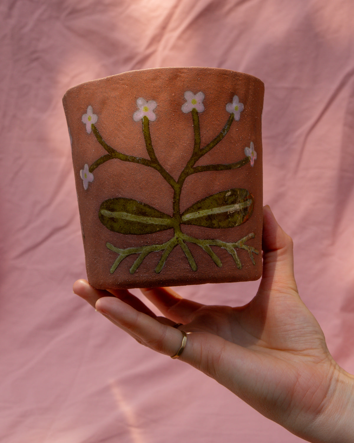 Terracotta Flowers Plant Pot
