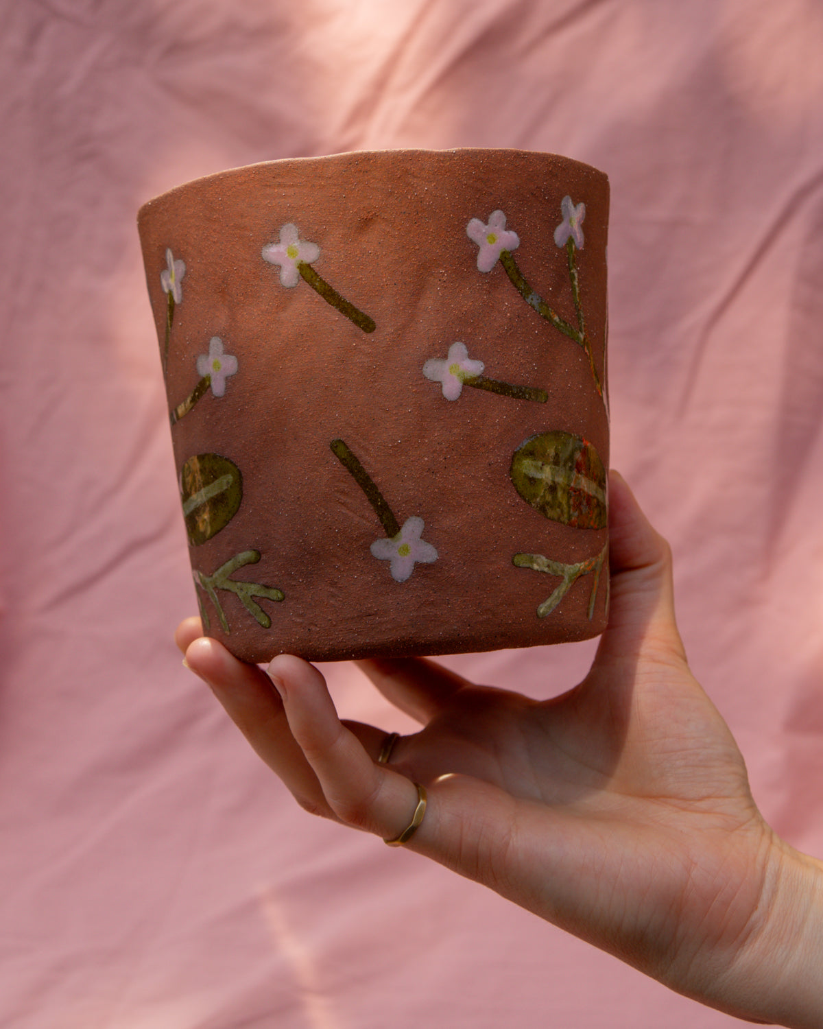 Terracotta Flowers Plant Pot