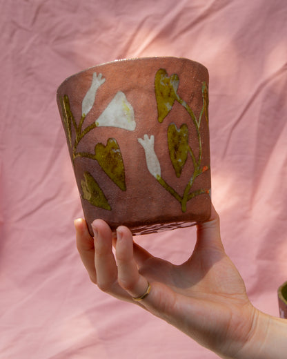 Bindweed Plant Pot (glazed inside)