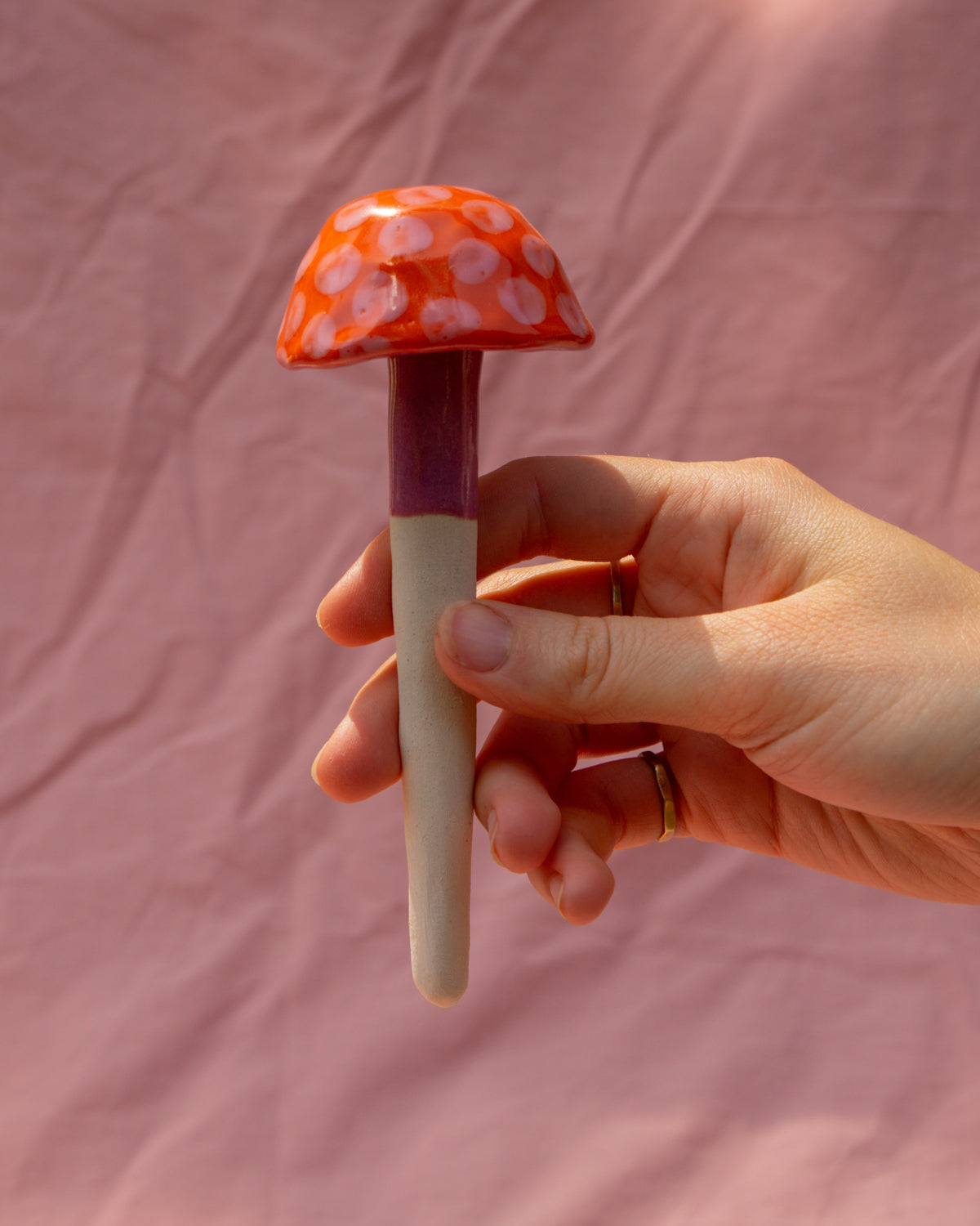 Orange Garden Mushroom