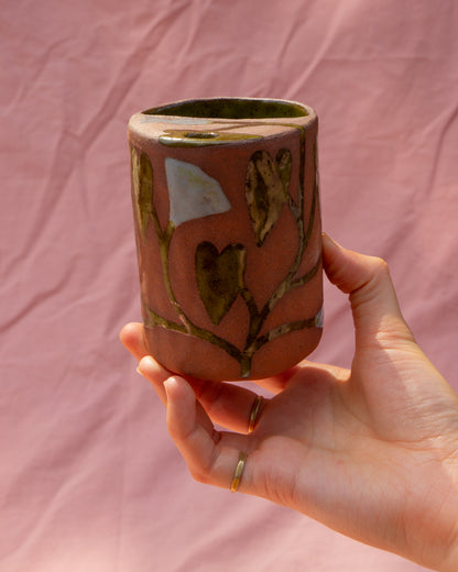 Terracotta Bindweed Travel Cup