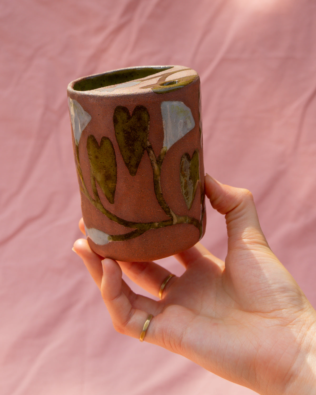 Terracotta Bindweed Travel Cup