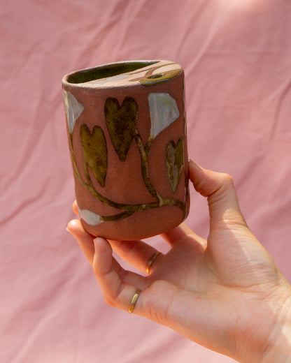 Terracotta Bindweed Travel Cup