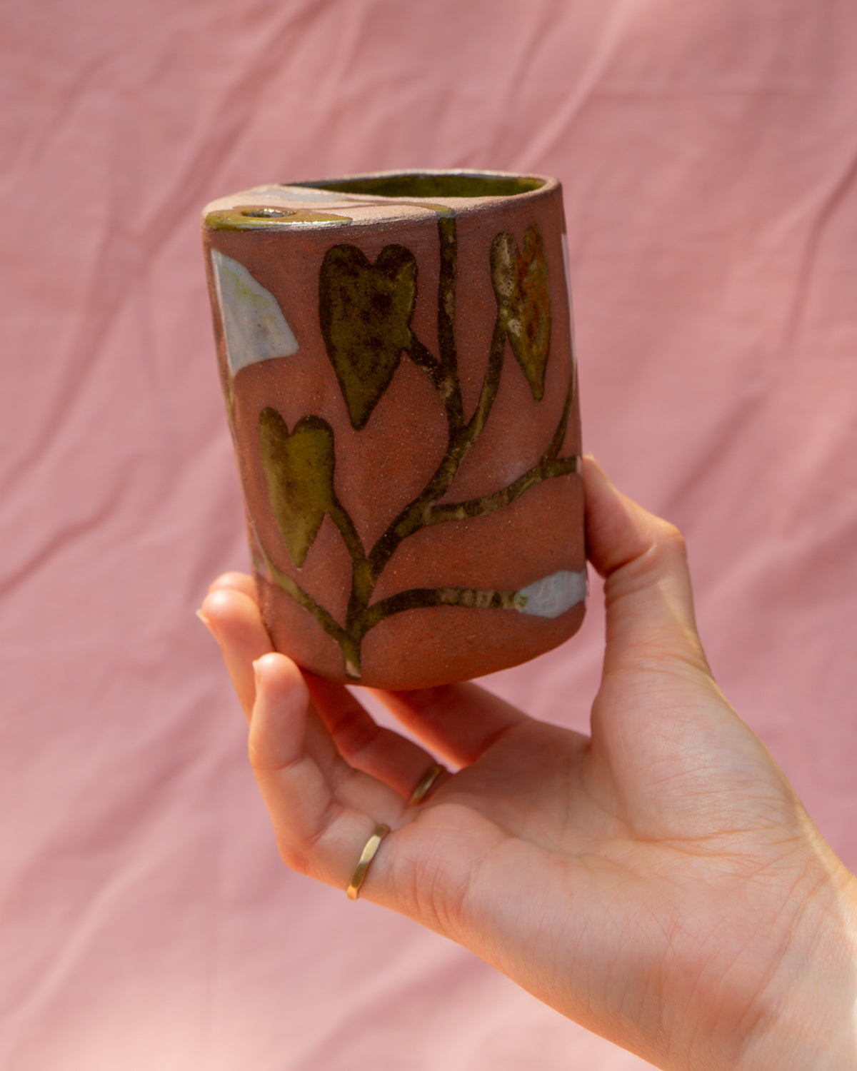 Terracotta Bindweed Travel Cup