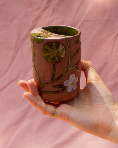 Terracotta Nasturtiums Travel Cup