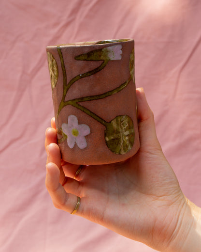 Terracotta Nasturtiums Travel Cup