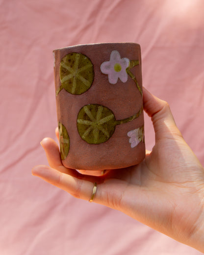 Terracotta Nasturtiums Travel Cup