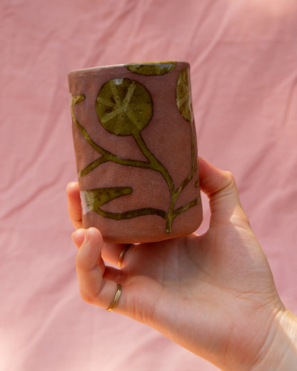Terracotta Nasturtiums Travel Cup
