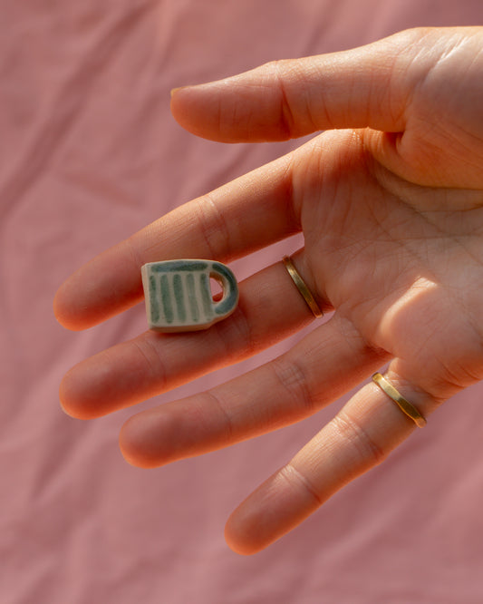 Stripey Mug Badge