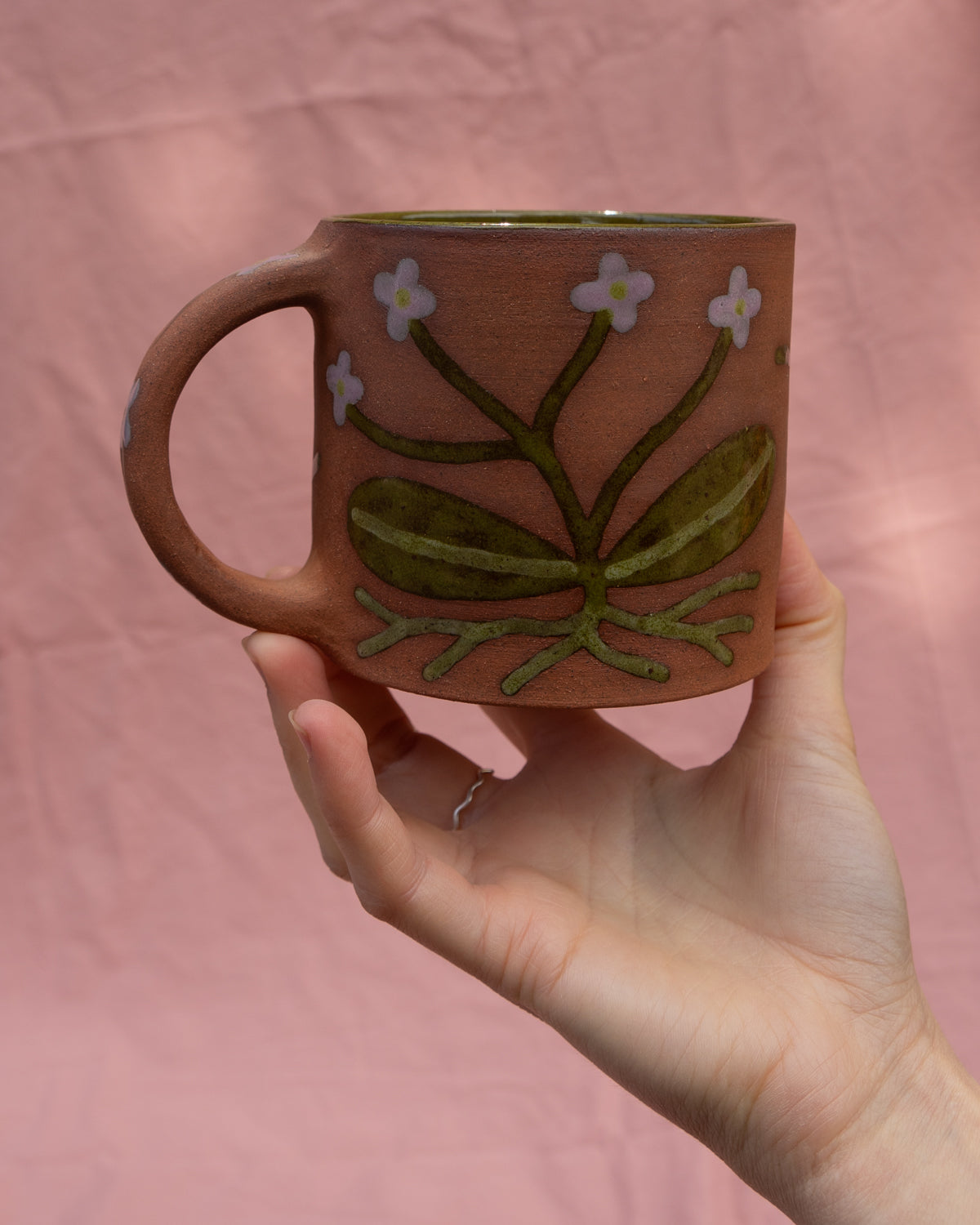 Terracotta Flowers Mug