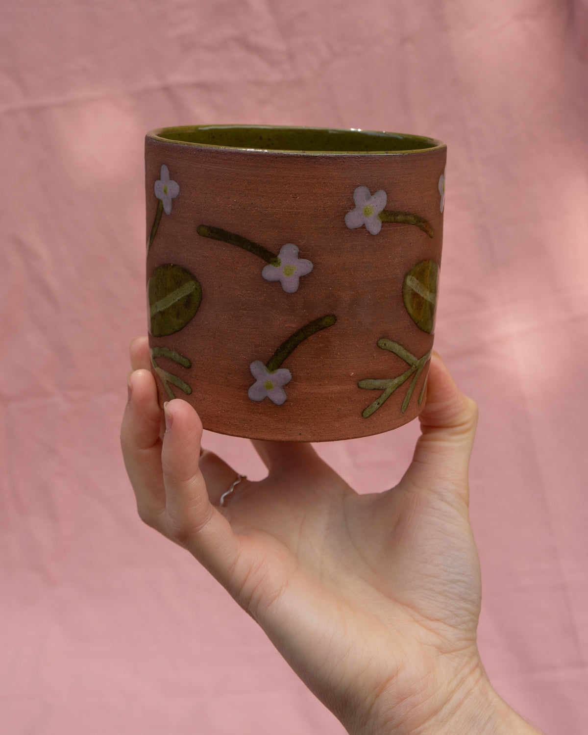 Terracotta Flowers Mug