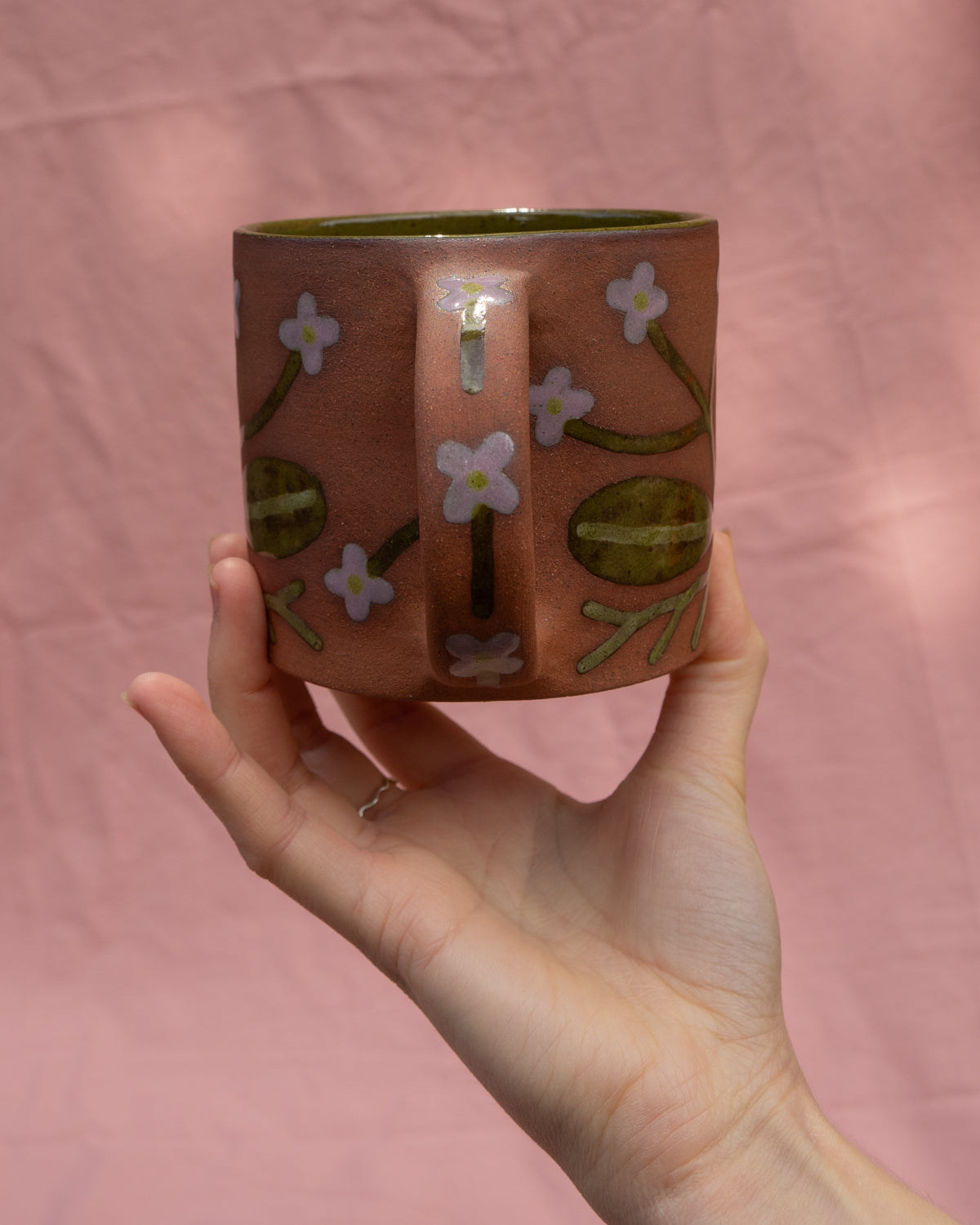 Terracotta Flowers Mug
