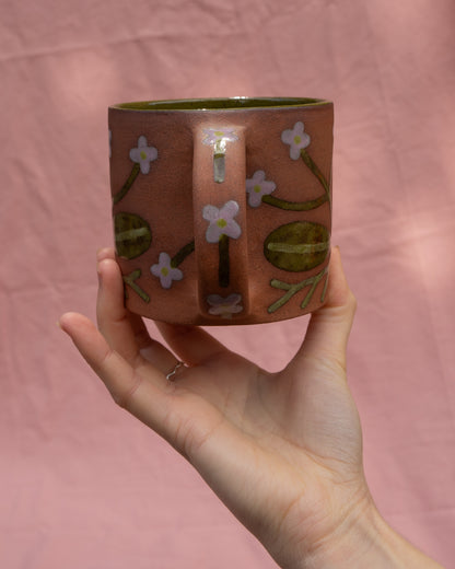 Terracotta Flowers Mug