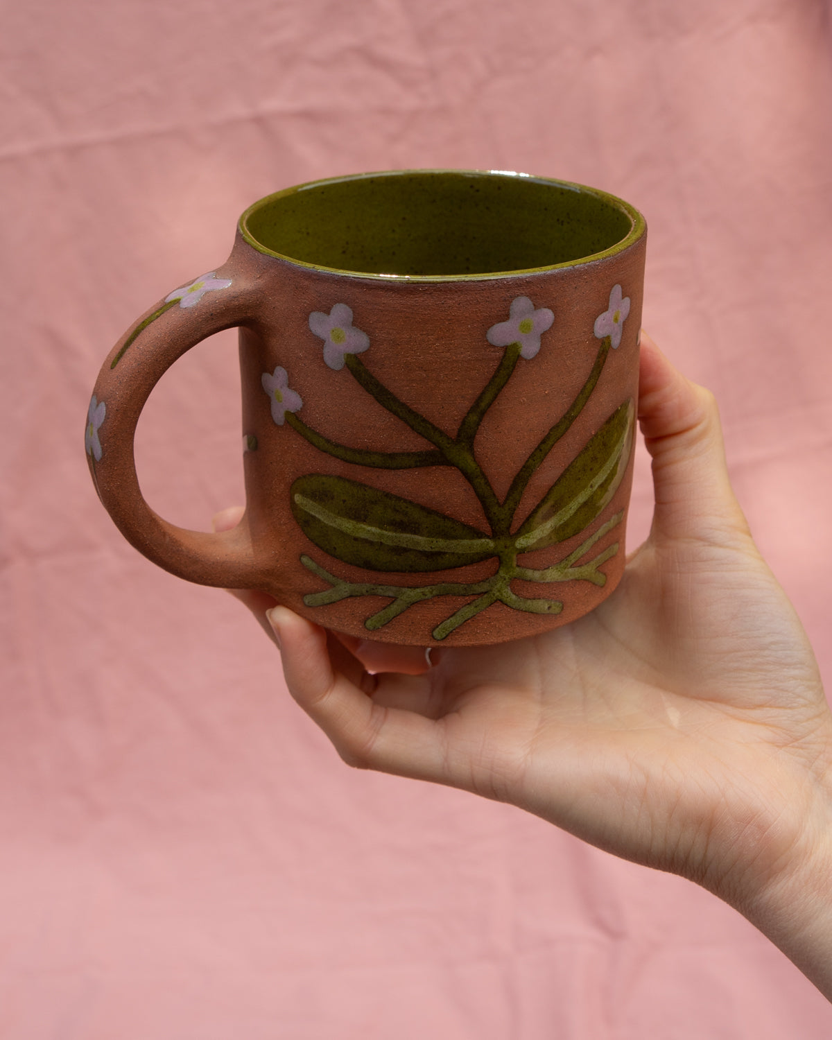 Terracotta Flowers Mug