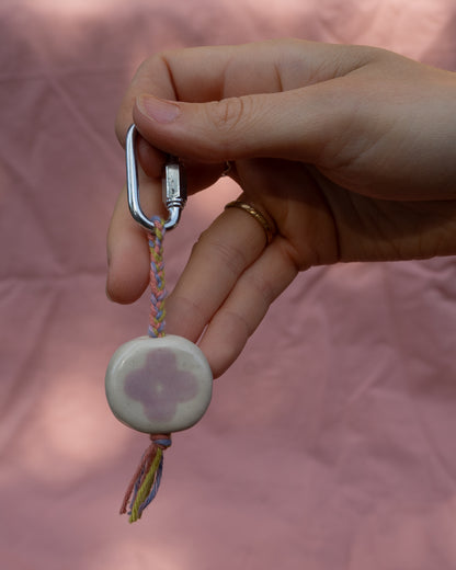 Apple + Flower Keyring
