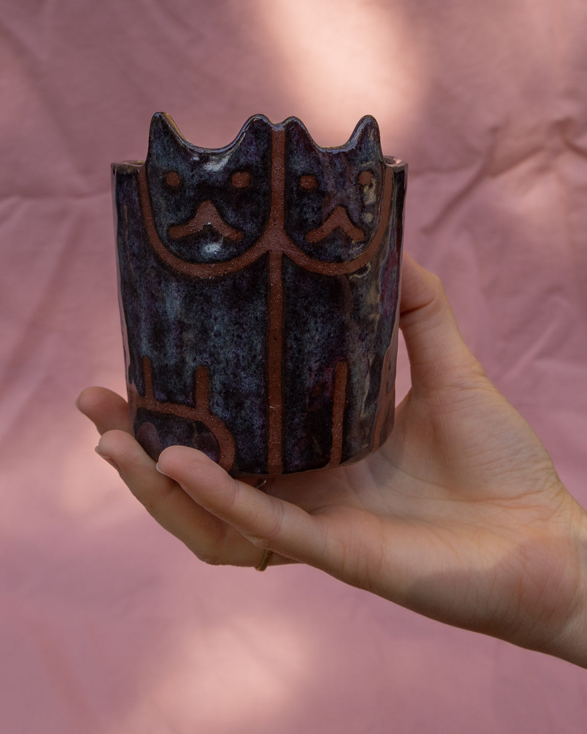 Two Cats Pot
