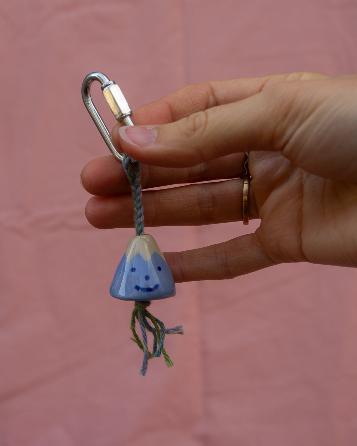 Happy Mountain Keyring