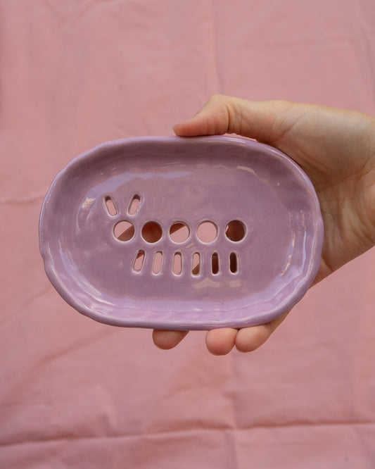 Lilac Caterpillar Soap Dish
