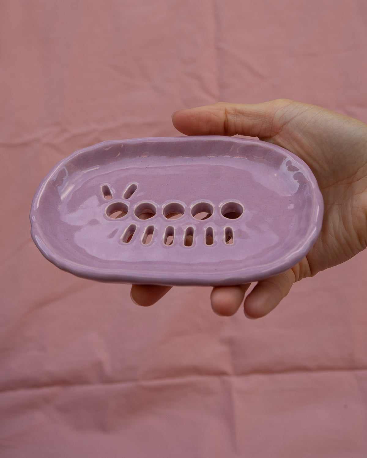 Lilac Caterpillar Soap Dish