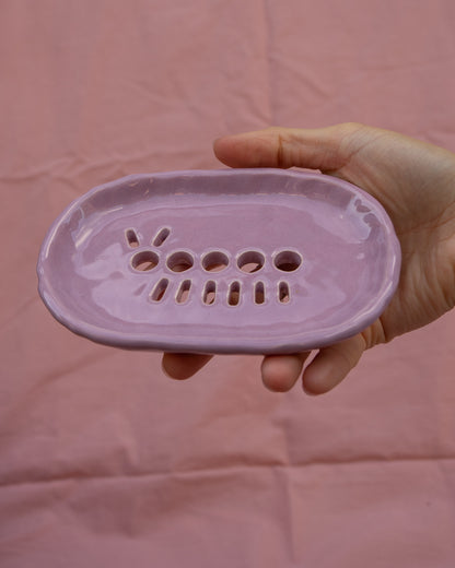 Lilac Caterpillar Soap Dish