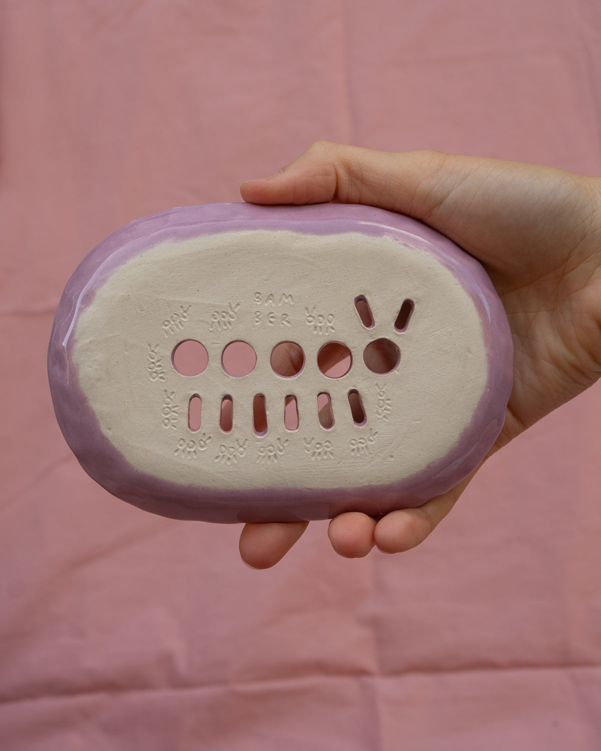 Lilac Caterpillar Soap Dish