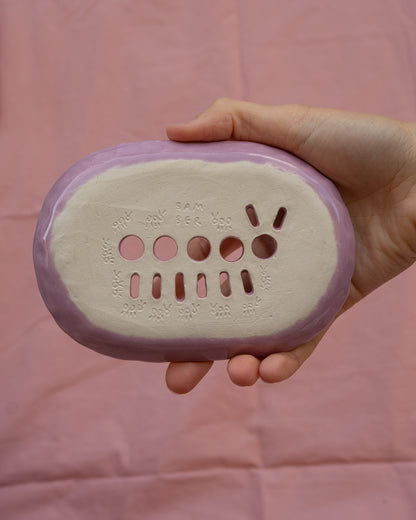 Lilac Caterpillar Soap Dish