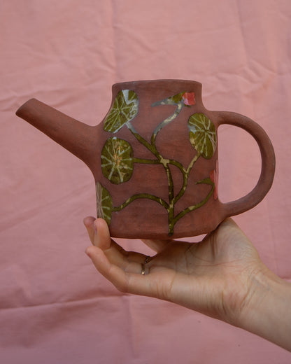 Nasturtium Flowers Watering Can Pot