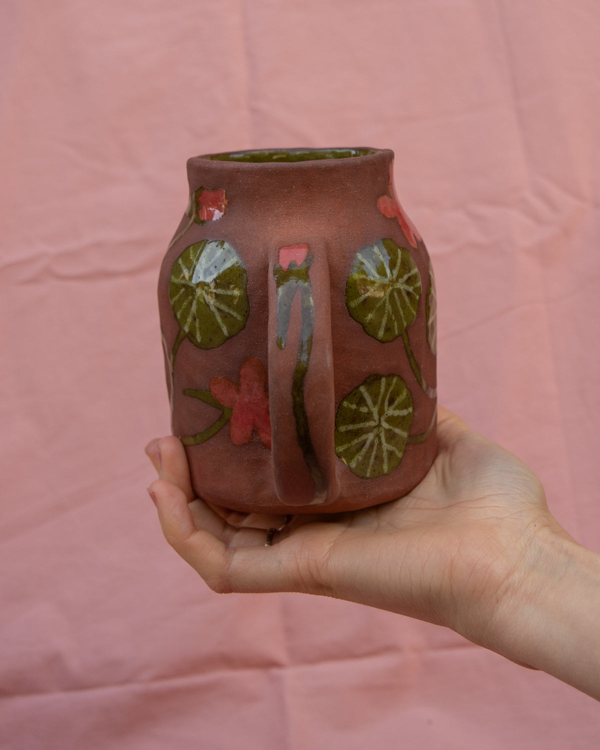 Nasturtium Flowers Watering Can Pot