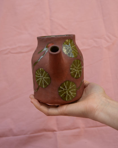 Nasturtium Flowers Watering Can Pot