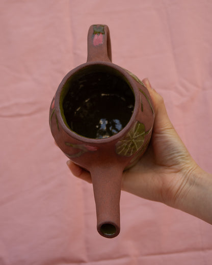 Nasturtium Flowers Watering Can Pot