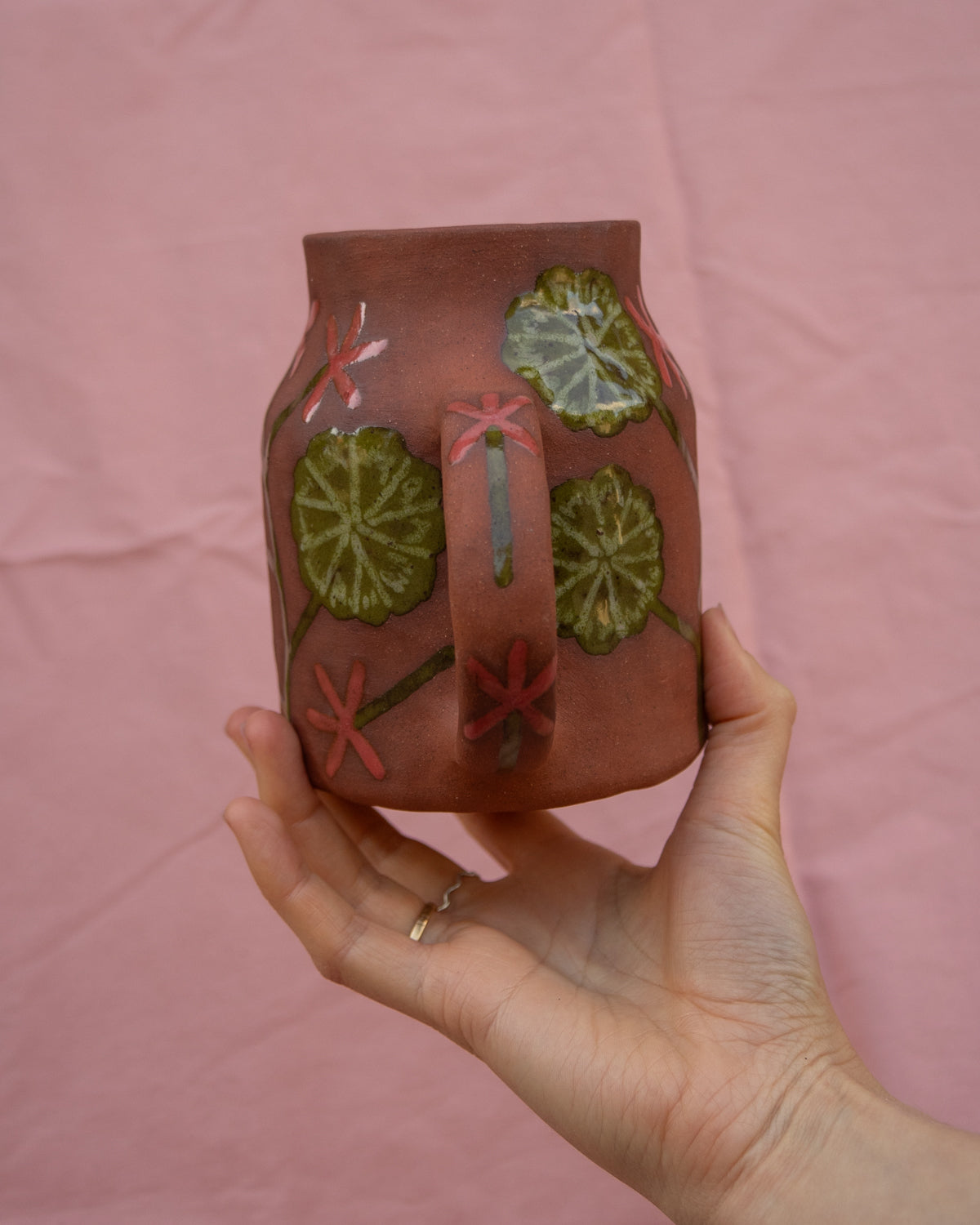 Geranium Flowers Watering Can Pot