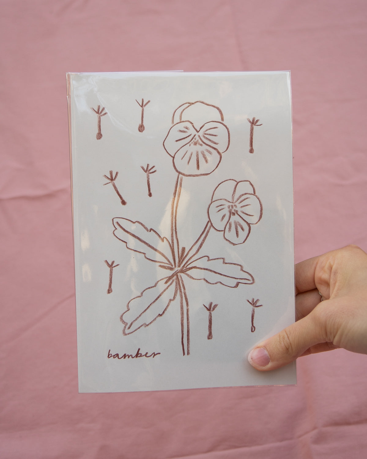 Dandelion Pansies Drawing