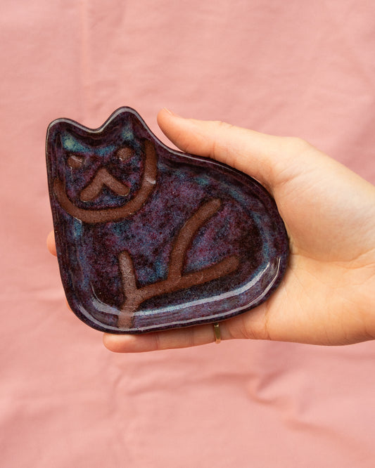 Lavender Cat Plate