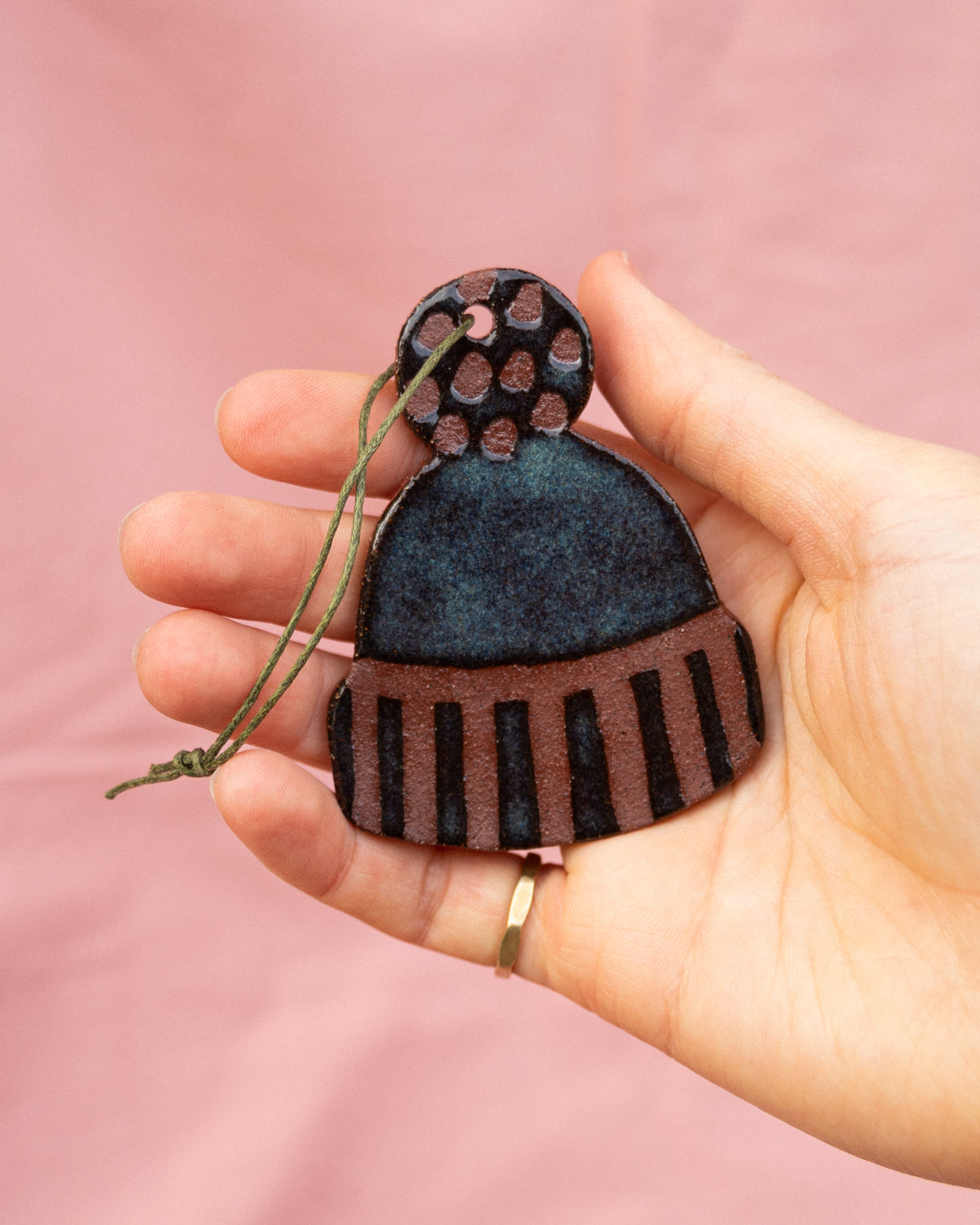 Indigo Hat Hanging Ornament