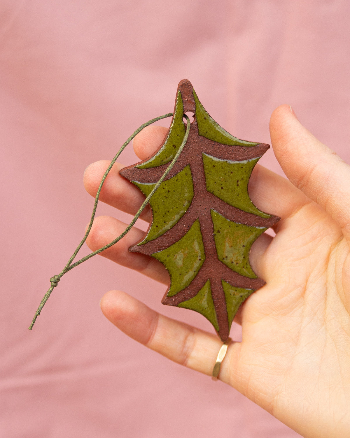 Olive Holly Hanging Ornament